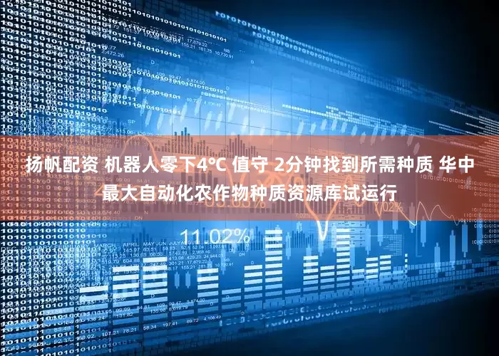 扬帆配资 机器人零下4℃ 值守 2分钟找到所需种质 华中最大自动化农作物种质资源库试运行